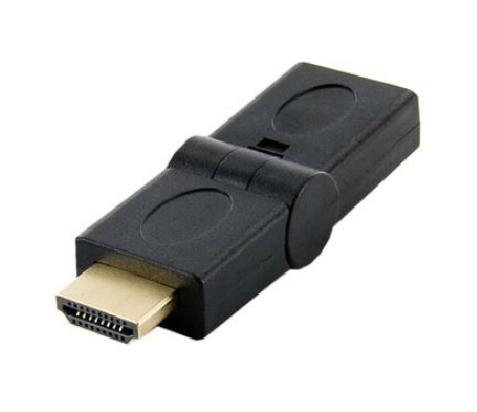 Adapter HDMI [M] > HDMI [F],180°, czarny