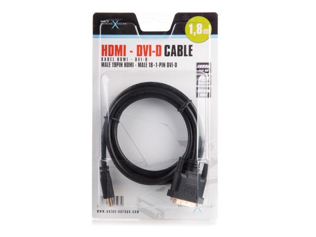 Kabel HDMI-DVI-D(18+1) 1,8M (BLISTER) EXTREME MEDIA