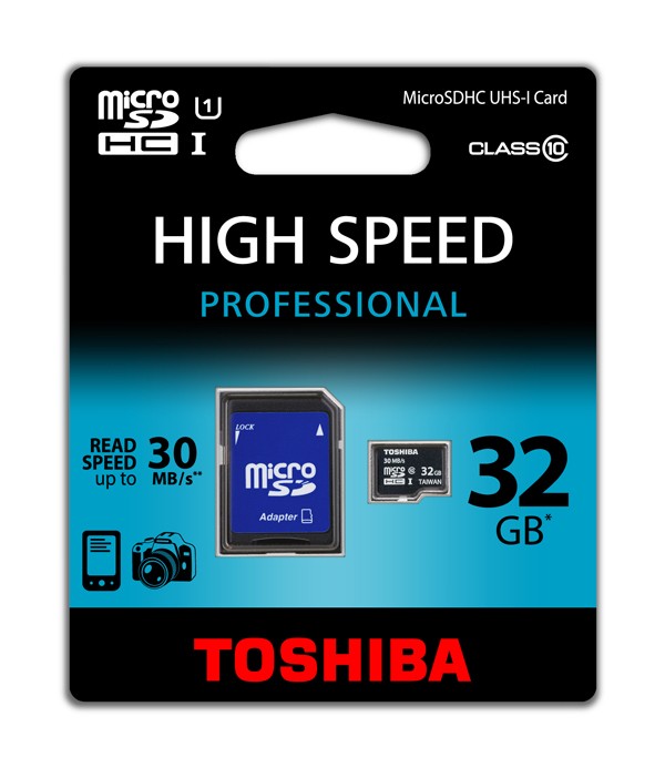 microSDHC 32GB CL10 UHS I + adapter