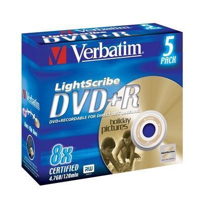 DVD+R 8x 4.7GB 5PK LIGHTSCRIBE JC 43535