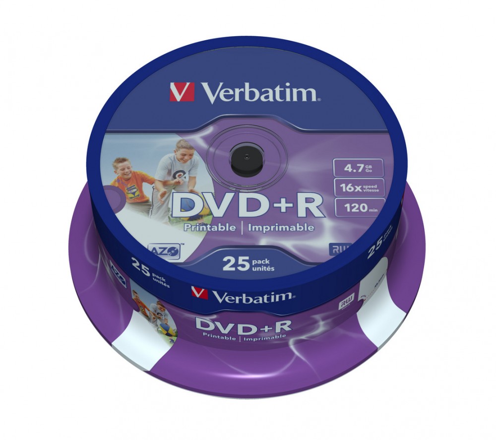 DVD+R 16x 4.7GB 25P CB  Printable  43539