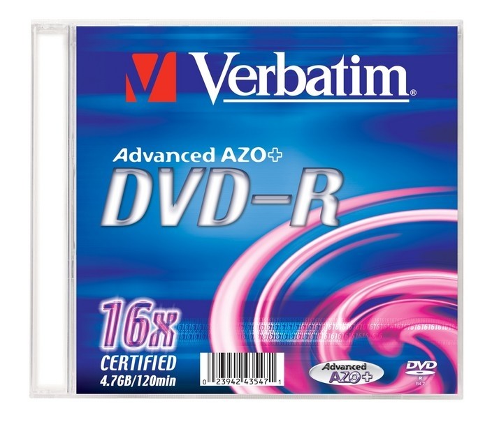 DVD-R 16x 4.7GB 100P Slim          43547