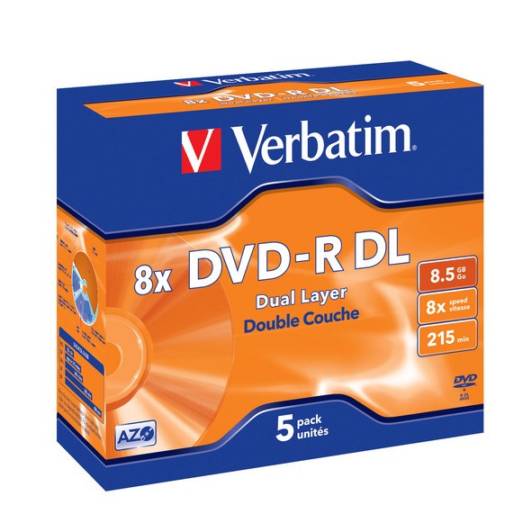 DVD-R (8x) 8.5GB DualLayer 5-P JC   43596