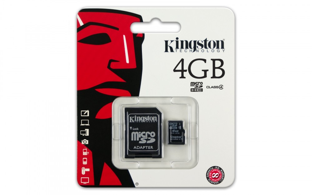 microSDHC 4GB class 4 + adapter